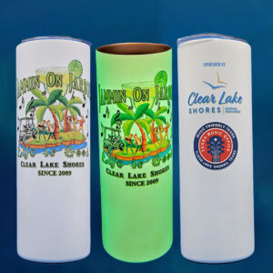 20oz Matte White-Glows Green